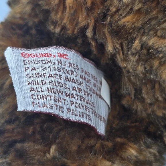 Gund Very Soft Cuddly 12.5” Teddy Bear BENSON Plush Stuffed Animal W/ Bow & Tags - Picture 11 of 13